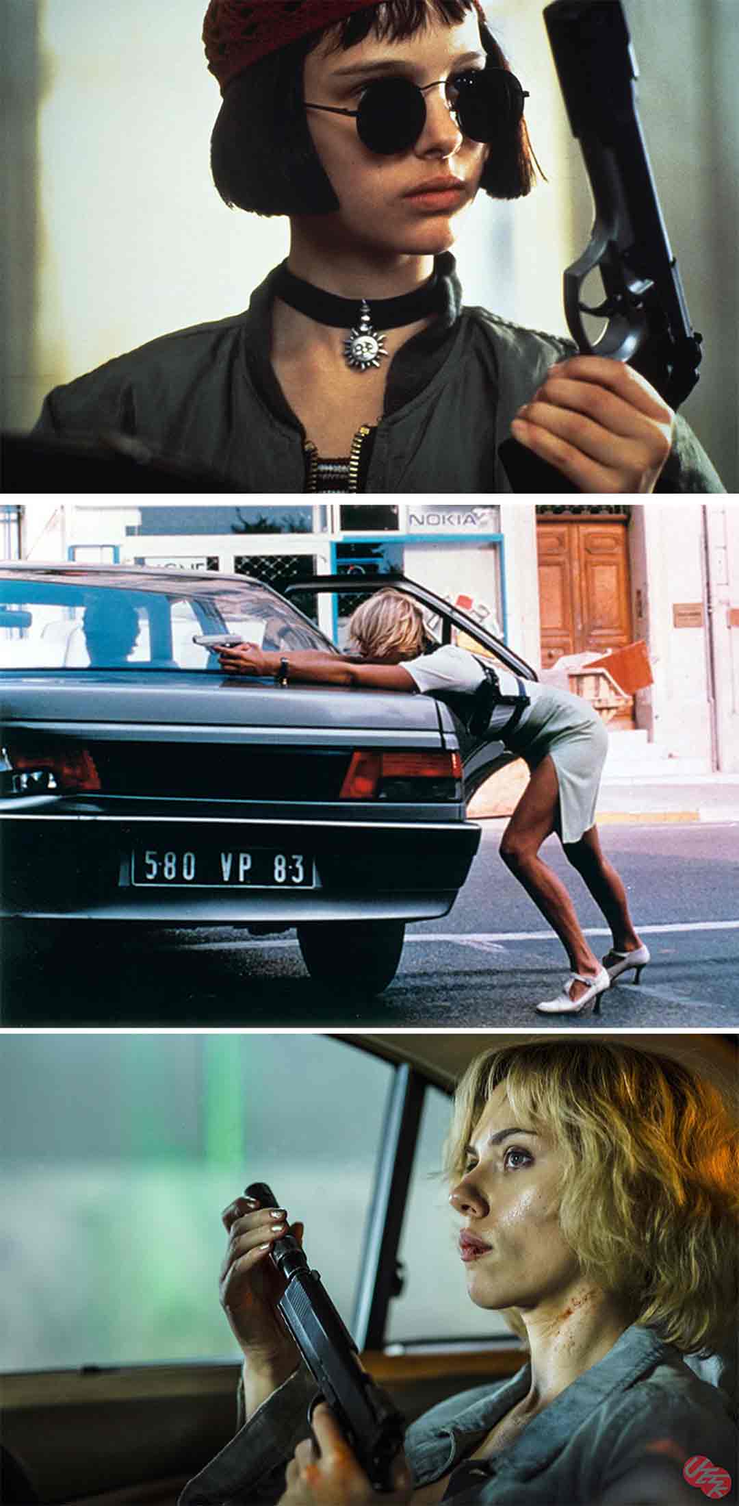 剧照依次是《这个杀手不太冷》,《的士速递》,《超体》 5.
